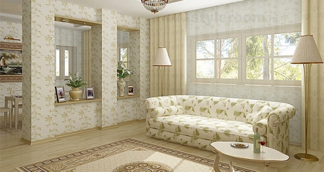 Я живу в роскошной пятикомнатной квартире.