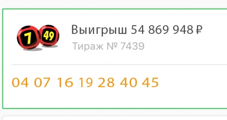 Выиграть 54 869 948 рублей