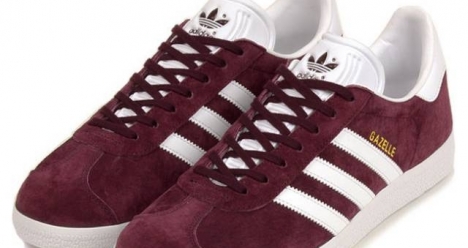 кроссовки от adidas, gazelle бордового цвета. 38 размер